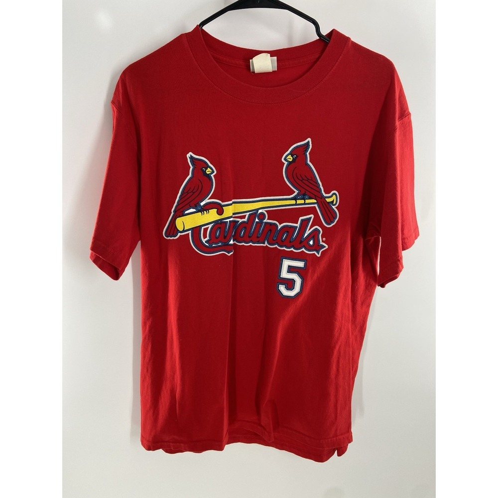 Albert Pujols St Louis Cardinals Red Baseball MLB #5 Shirt Jersey Medium
